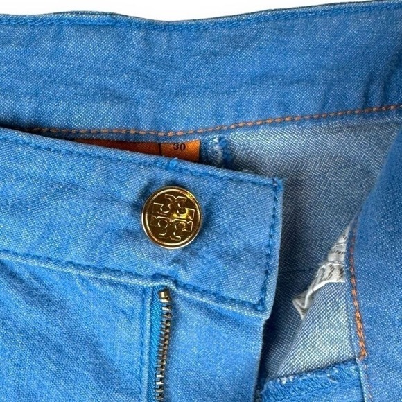 Tory Burch Bootcut Jeans Womens Size 30 Blue Stretch Denim Quiet Luxury Designer - Picture 13 of 13
